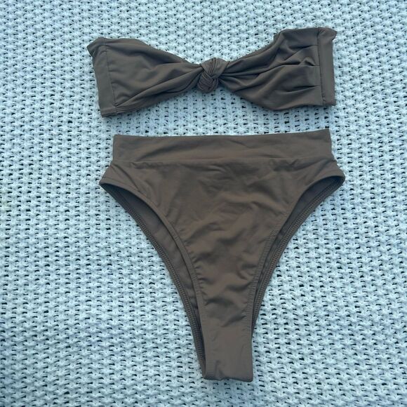 TAN+LINES SWIM By Sivan Ayla  Women Bikini Swim Set S /XS - Picture 1 of 9